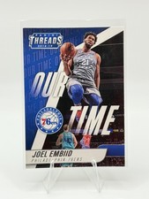 2018-19 Panini Basketball Threads Joel Embiid Our Time #13 Philadelphia 76ers
