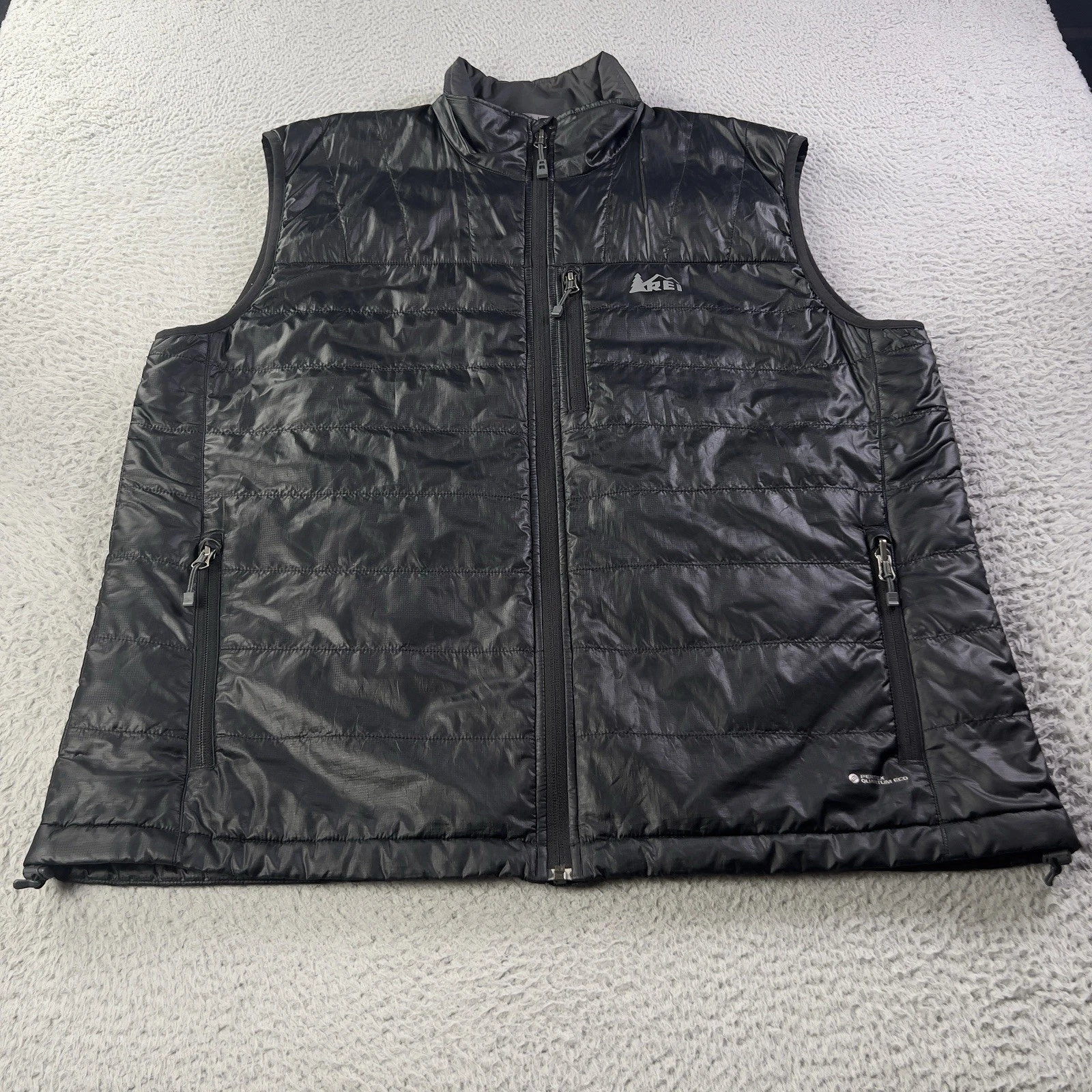 REI Pertex Quantum Eco Vest Mens XL Black Full Zip Primaloft Outdoors Hiking
Opens in a new window o