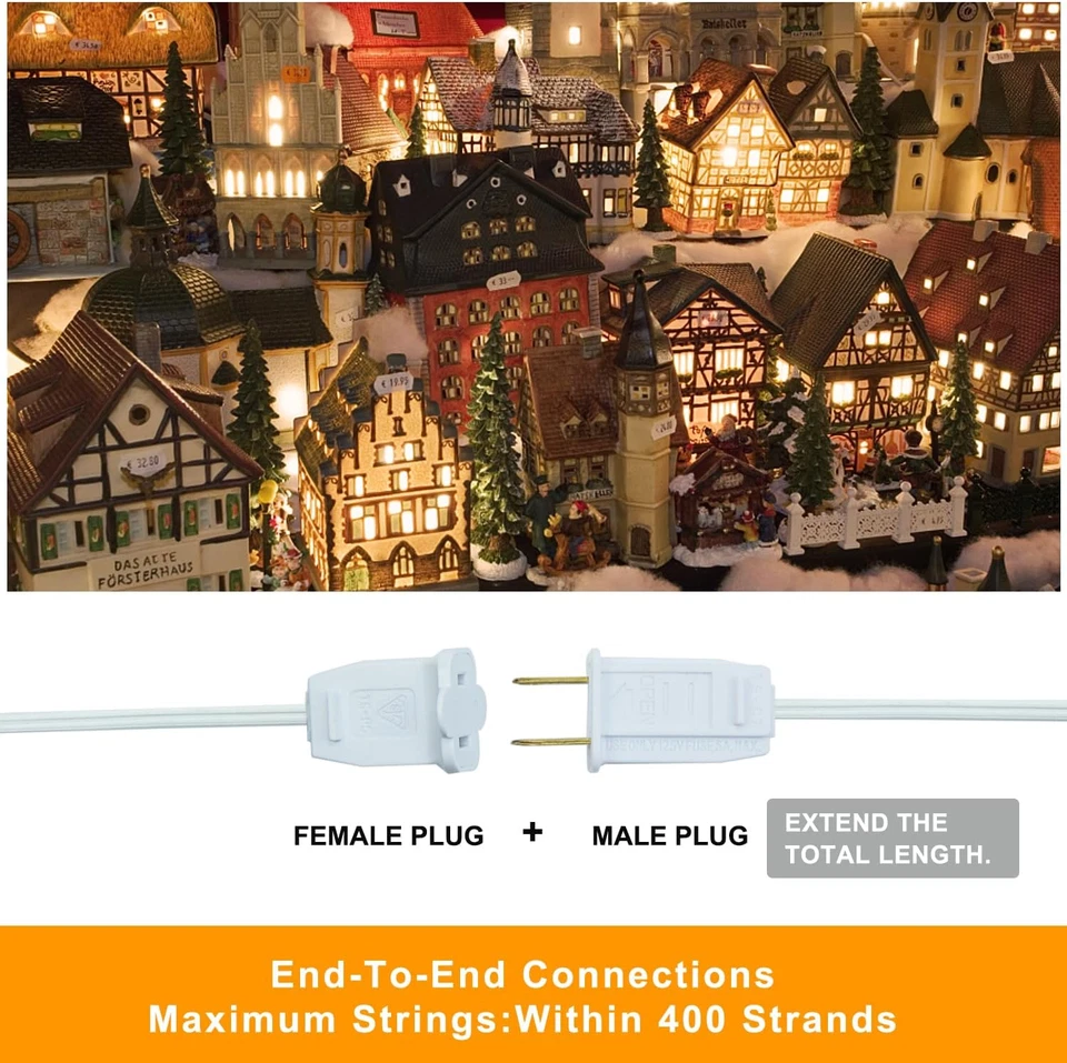 2-Pack Accessory Cord with 2 C7 LED Night Light Bulbs, E12 Socket, White - Image 3 of 4