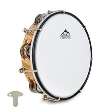 8 inch Tambourine Adjustable for Adults Hand Held Plastic Tambourines Double ...