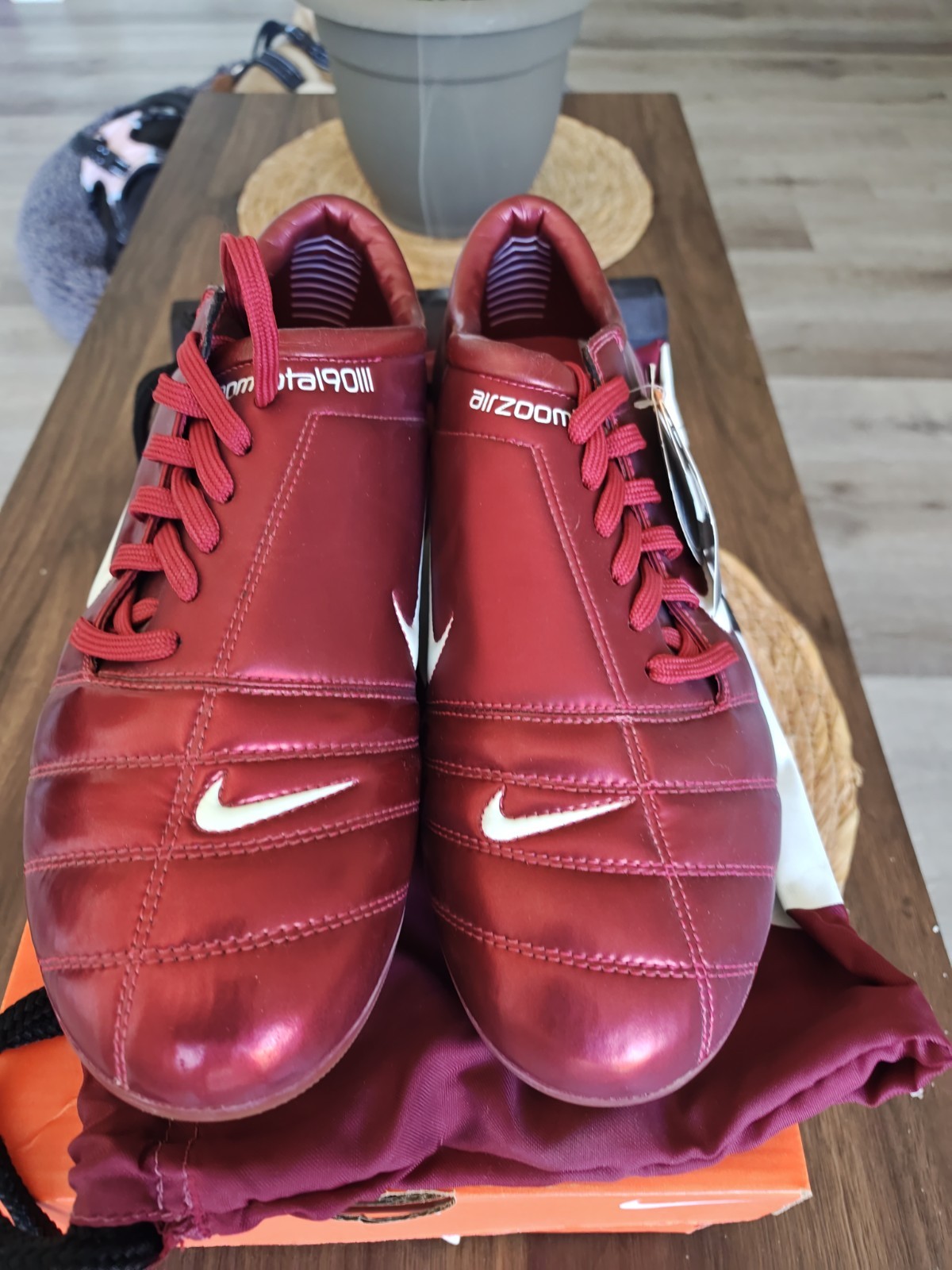 Nike Air Zoom Total 90 III FG 308229-601 Red Metallic US 9 Rare Vintage Soccer