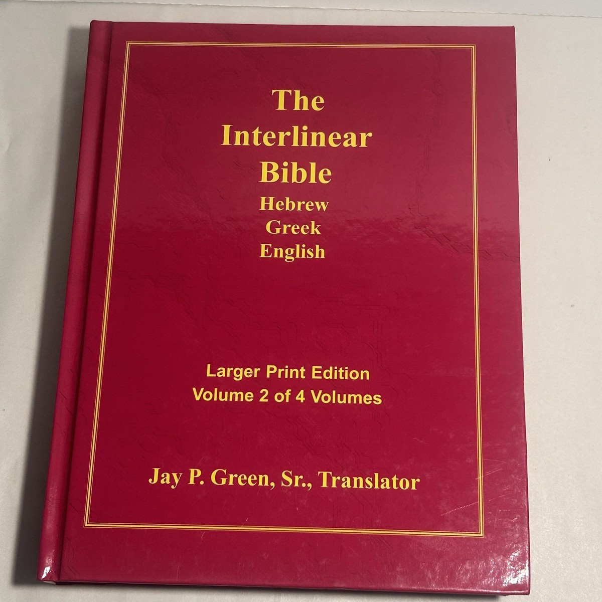 Interlinear Hebrew Greek English Bible Larger Print Bible Volumes