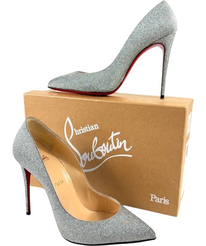 Christian Louboutin Pigalle Follies 100 Metallic Heels UK 6