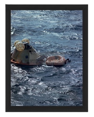 SKYLAB 3 COMMAND MODULE SPLASHDOWN RECOVERY PACIFIC 1973 8X10 FRAMED PHOTO