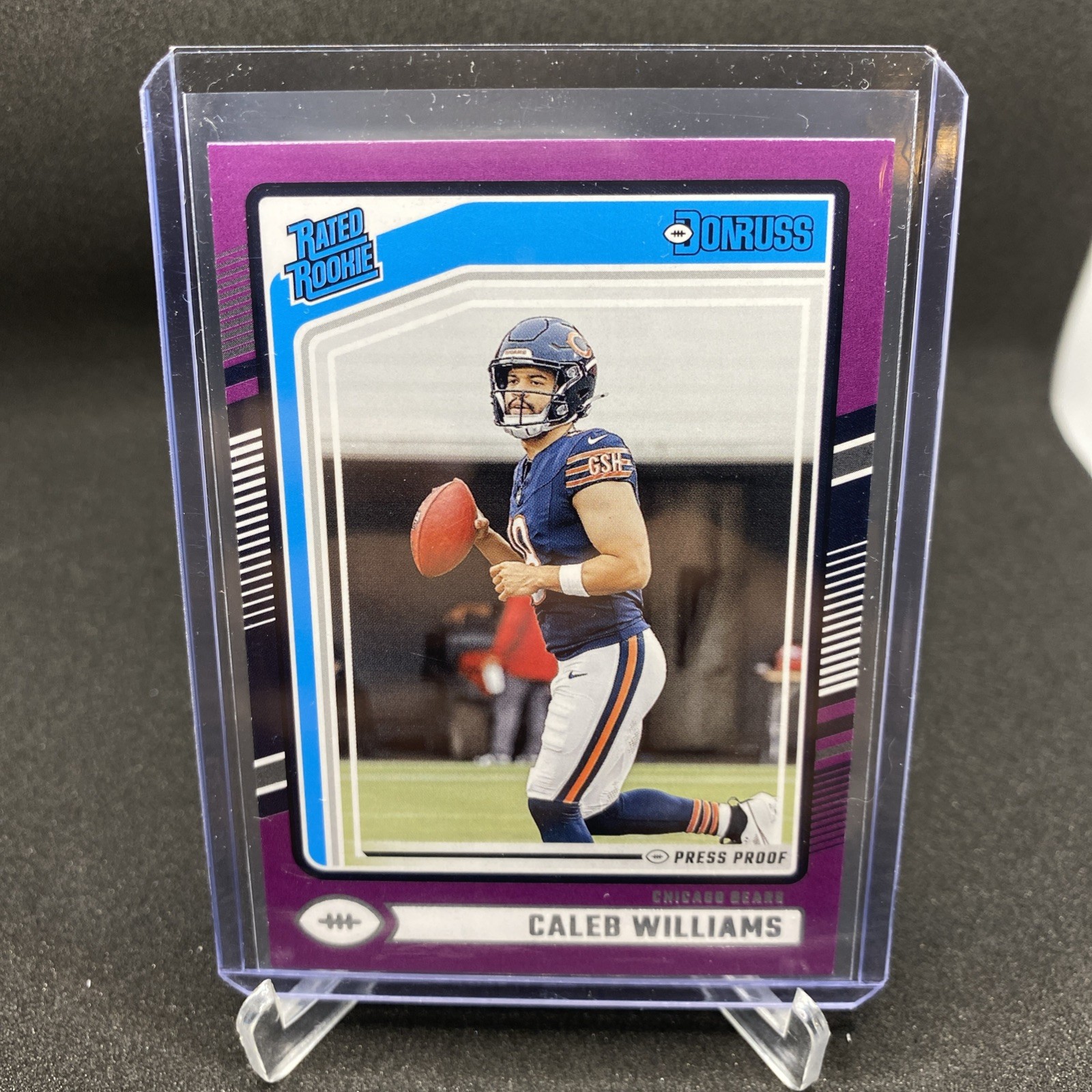 2024 Panini Donruss - Rated Rookie Caleb Williams #327 Purple Press Proof (RC)