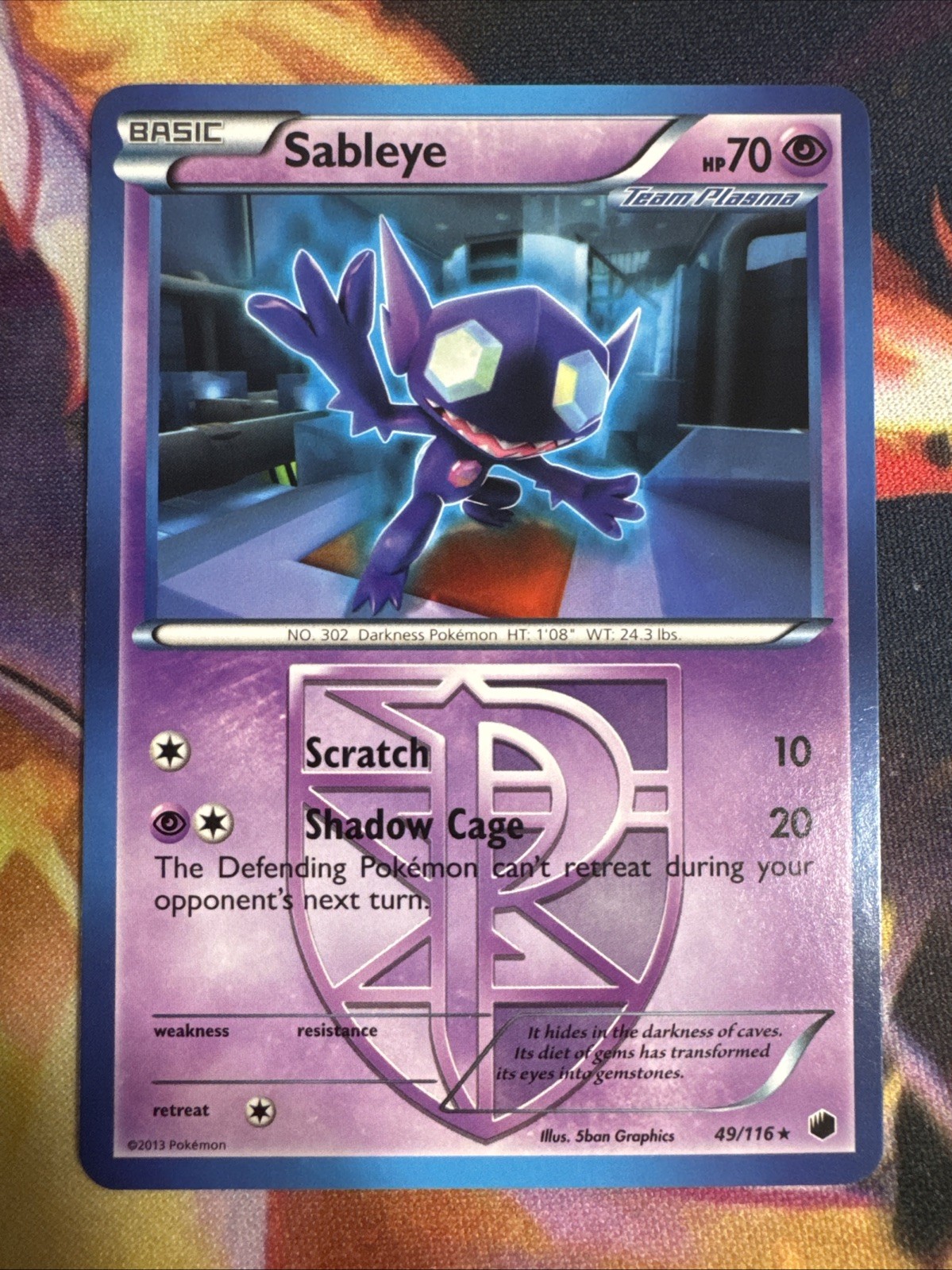 Sableye (Team Plasma) Rare Plasma Freeze 49/116 LP