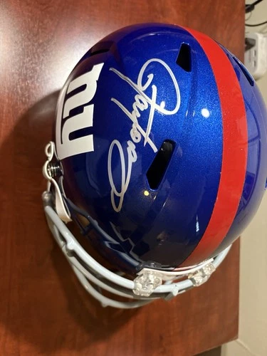 Lawrence Taylor Signed Autographed Full Size Helmet Rep Giants Beckett Visor Inc