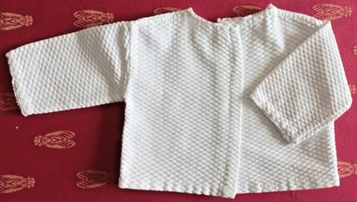 Brassière ancienne / sous-chemise enfant 3/6 mois coton blanc (19 ) - Photo 1/2