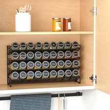 SpaceAid Spice Rack Organizer with 36 Spice Jars, 386 Spice Labels, Chalk Marker