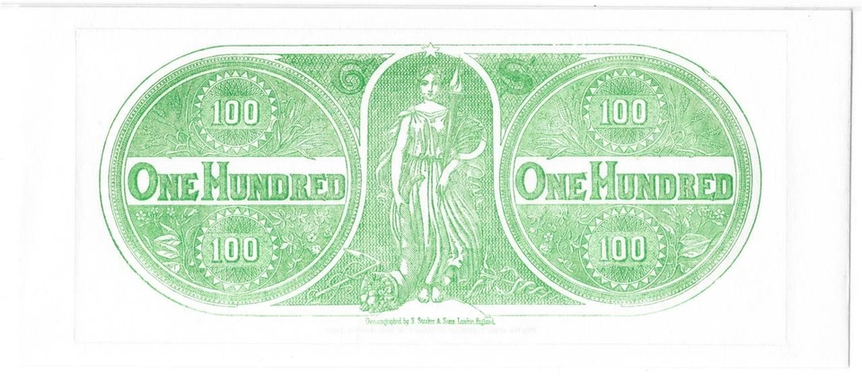 $100 Confederate CSA Chemicograph Straker London 4th Printing PMG 65 Gem UNC EPQ - Image 2 of 4