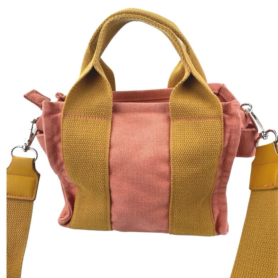 Mini Bolso Bandolera Urban Outfitters BDG Serena Para Mujer Naranja Amarillo Lona Foto 2 de 4
