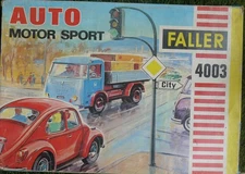Faller AMS Auto Motor Sport City 4003 HO Scale Slot Car Set Complete 1965 in Box