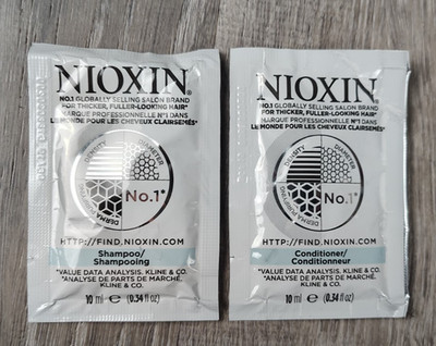 Nioxin Shampoo Conditioner Sampler 10ml .34Fl Oz Travel Size Tester