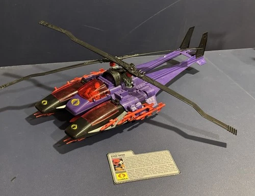 1987 G.I. Joe ARAH Cobra Mamba Helicopter Complete With driver!