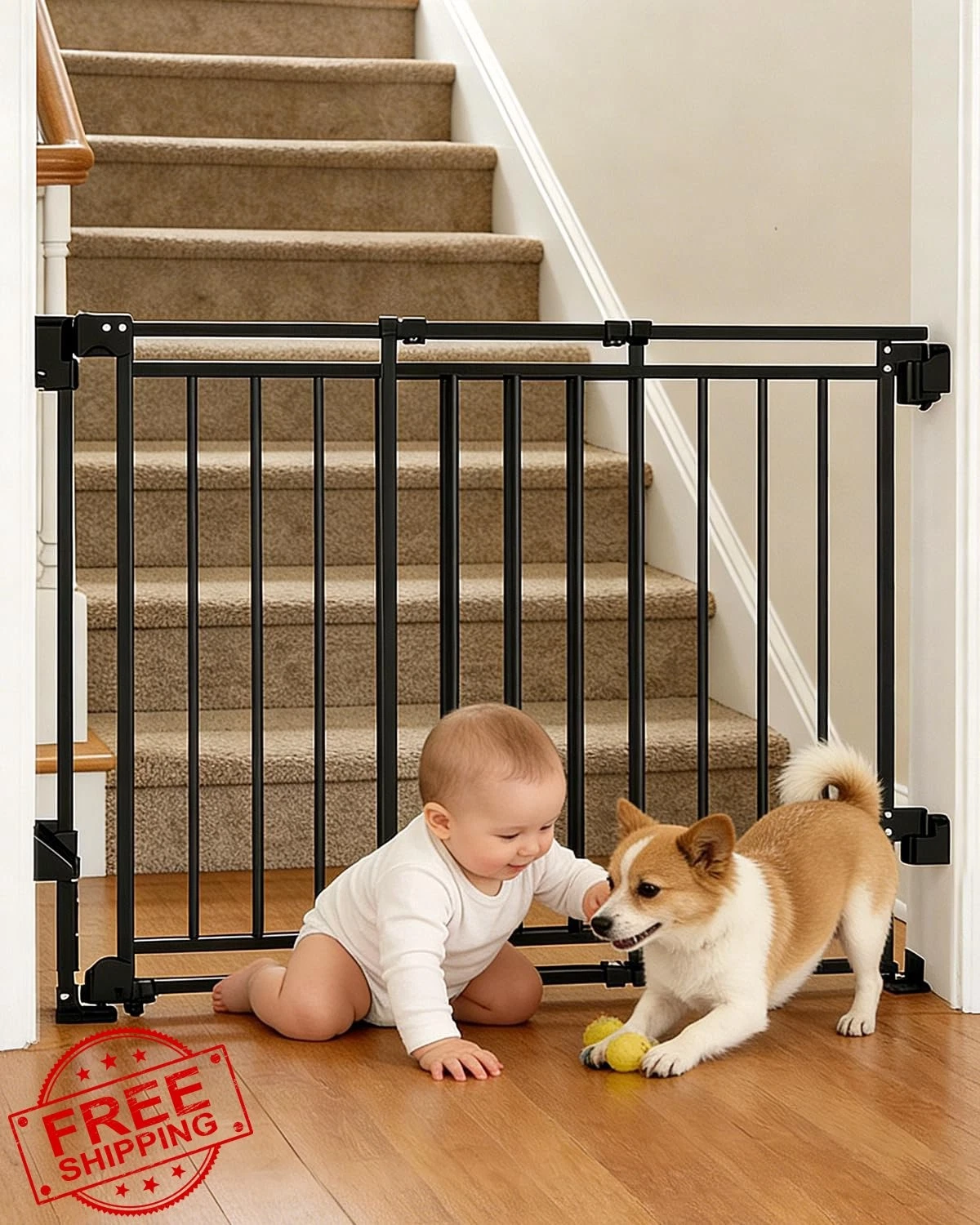 dearlomum Baby Gate Black 26-43"