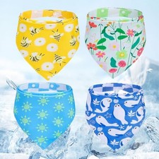 EXPAWLORER Dog Cooling Bandana 4 Pack - Reversible