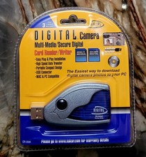 NEW DIGITAL CAMERA COMPACT FLASH CARD READER/WRITER USB CR-35M Move Photos To PC