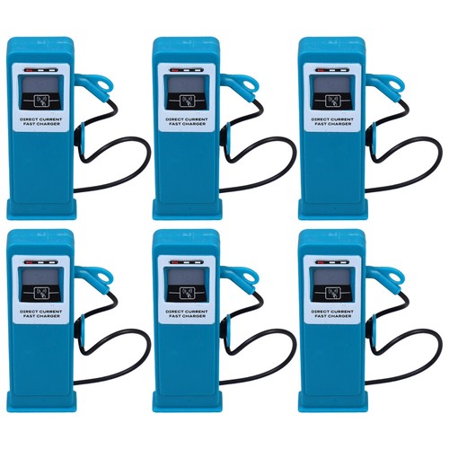6 Pcs Simulation Charging Pile Toys Child Kids Pretend Play Highway Road Model - 第 5/12 張圖片