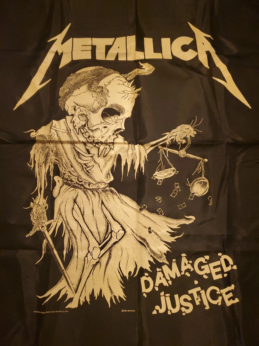 VINTAGE METALLICA Pushead 1989 Damaged Justice Cloth Poster Tapestry 44x38  in | eBay