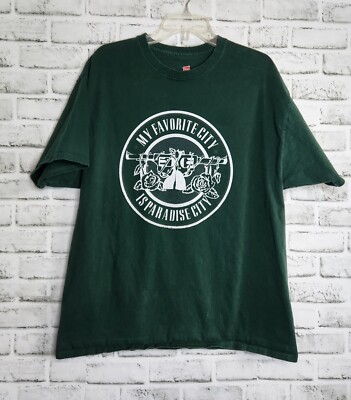 T-shirt Graphique Gildan - Message Humoristique "Everything I Say..." - Taille XL Vert - Occasion Très Bon état