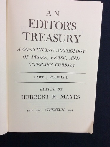 An Editors Treasury HCDJ 2 Volumes SC Mayes 1968 1st Edition #111 - Picture 9 of 12