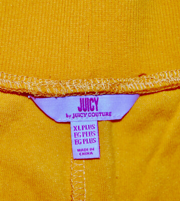 NWT Juicy Couture Girls Plus Size Marigold Orange Terry Shorts XL XXL
