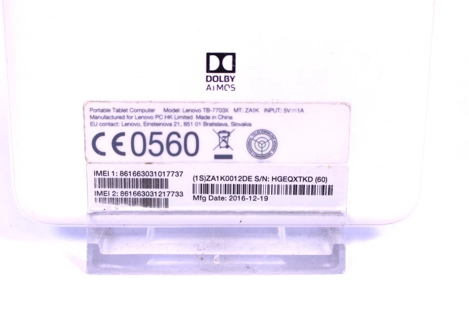 Lenovo TAB3 7 Plus 16GB Wi-Fi 7 Zoll Qualcomm® Snapdragon™ 410 1,2 GHz Weiß OVP - Bild 4 von 4