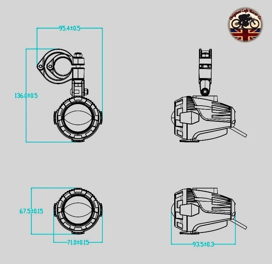 Faros antiniebla LED 55W x2 para moto BMW R1250GS R1200GS F800GS F700GS Foto 4 de 4