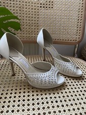 Brautschuhe Rainbow Couture Plateau Pumps Ivory Glitzer Peeptoe Gr. 6,5/39,5