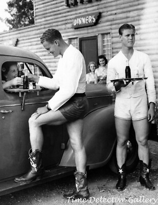 Male Car Hops in Cowboy Boots - 1940s - - Poster in 5 Sizes