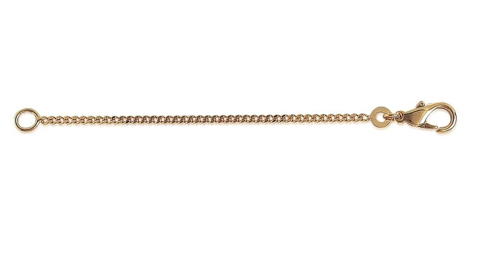 Chaînette extension gourmette 7,5cm plaqué or 18 carats pour rallonge bracelet collier femme