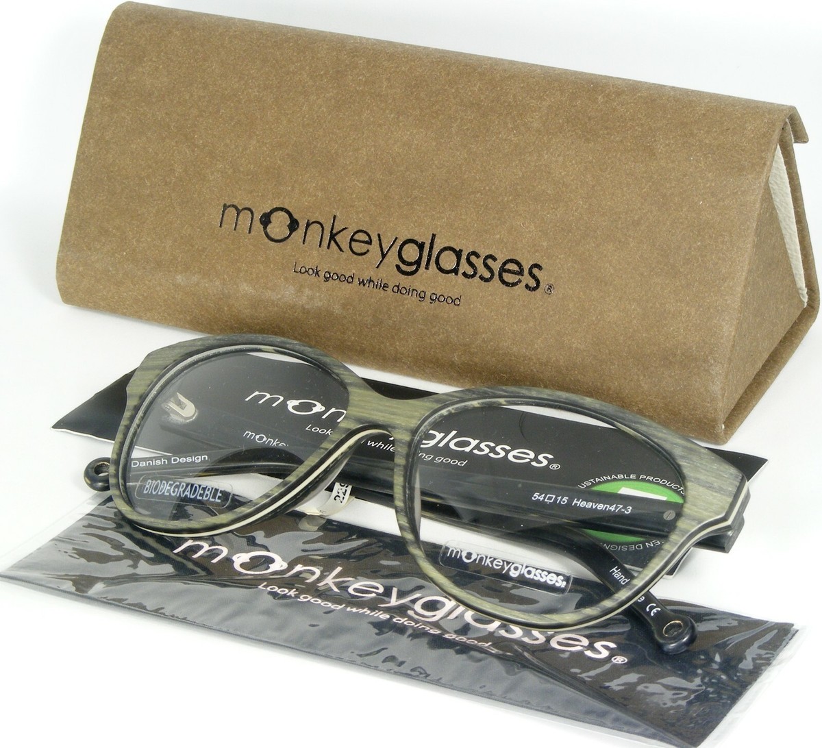 Monkeyglasses Heaven 47-3 BRUSHED GREEN EYEGLASSES MONKEY GLASSES