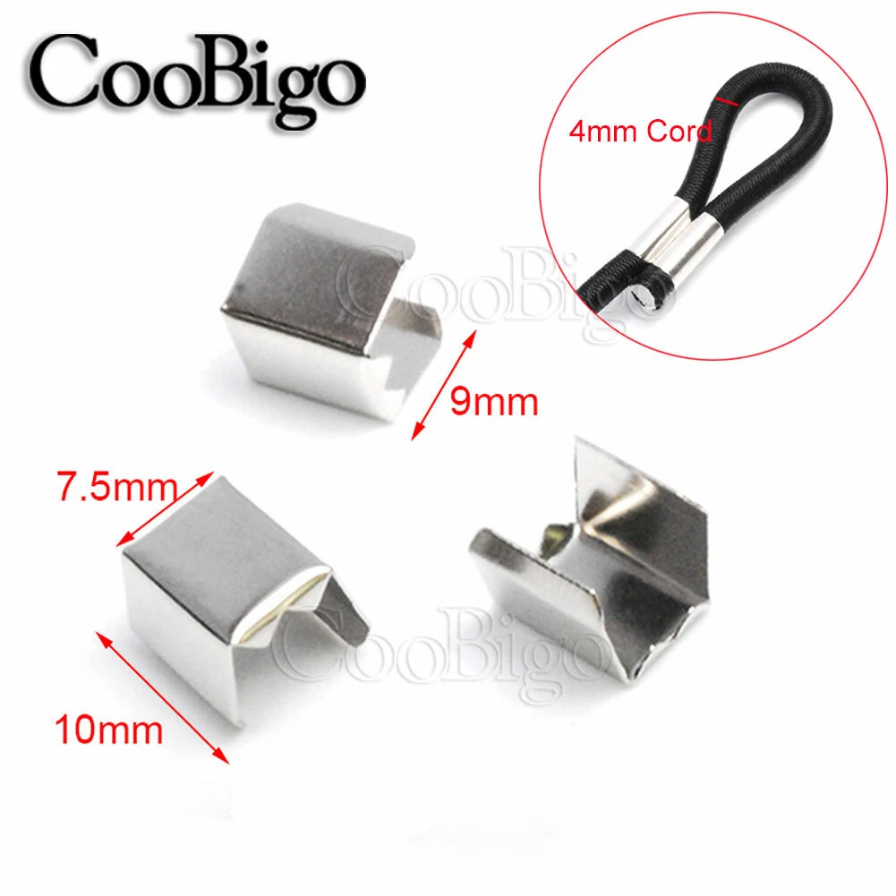 50-100Pcs/Lot 3MM 5MM Folding Unclosed Open Crimp Ends Leather