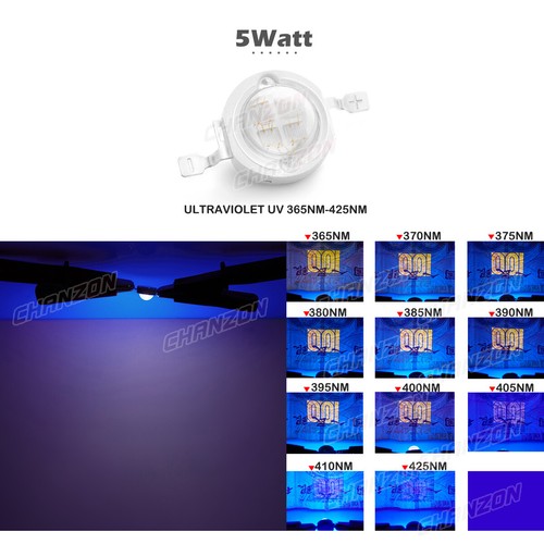 3W 5W 10W 20W 30W 50W 100W High Power Uv Ultraviolet Smd Led Chip Bulb Diode - Picture 9 of 14