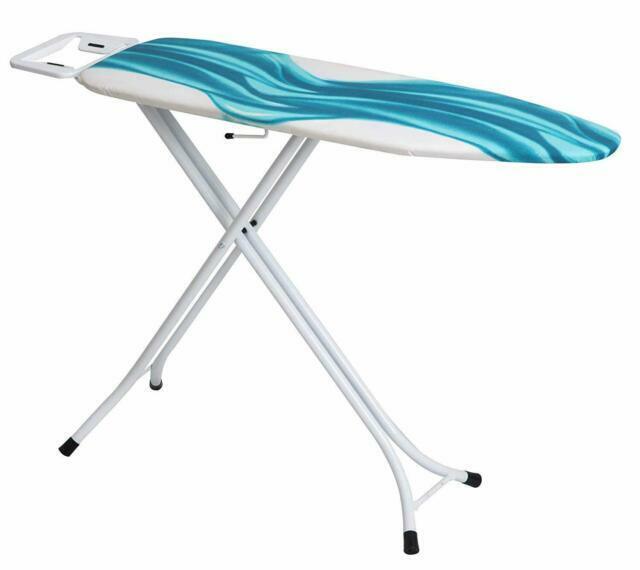 Homz 4740044 4-Leg Table Top Ironing Board With Blue Lattice Cover for sale online