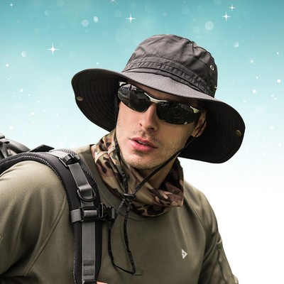  Faltbarer Fisherman Bucket Cap mit breiter Krempe Verstellbarer atmungsaktiver