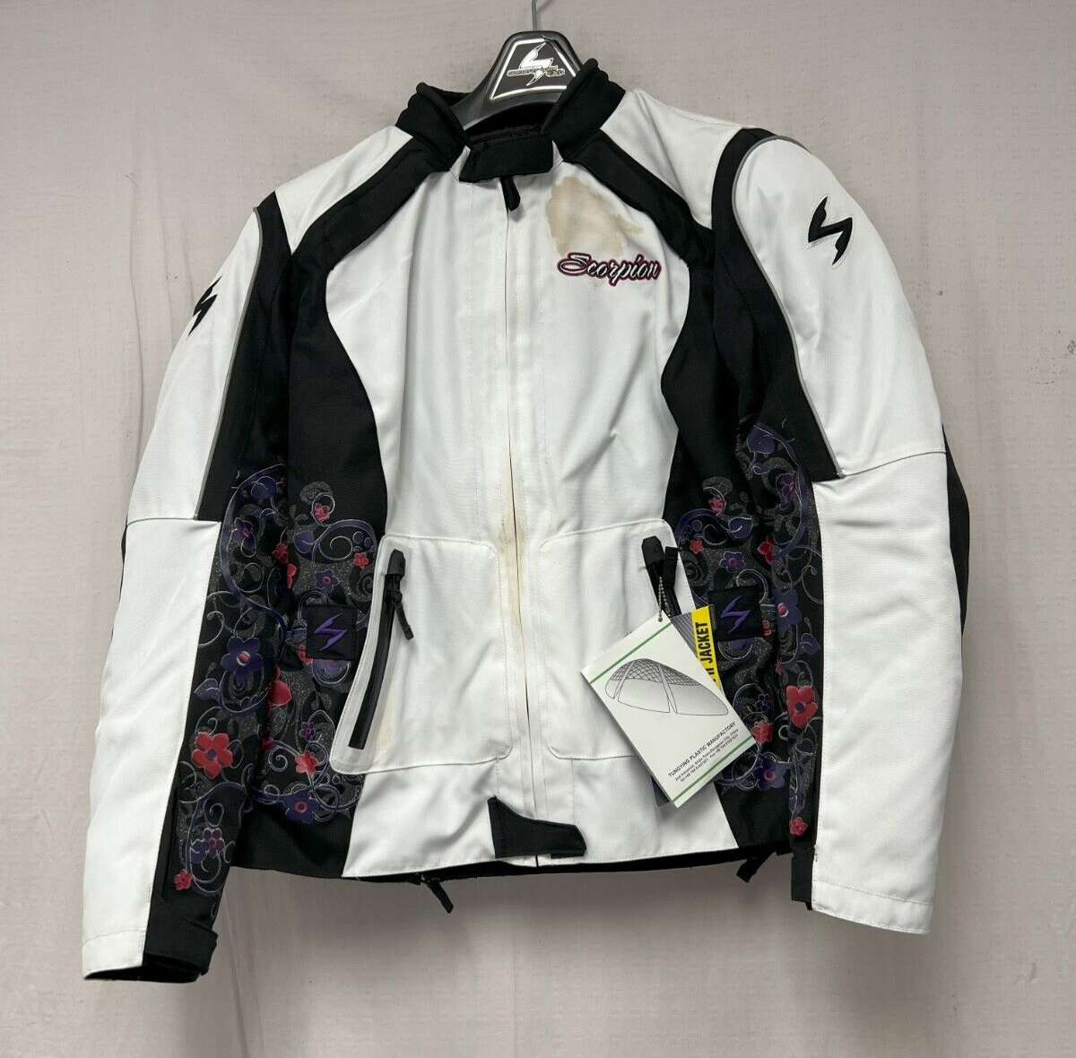 Scorpion Dahlia II Armored Motorcycle Jacket Black/White Women's