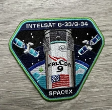 FALCON 9 INTELSAT MISSION PATCH - SPACE PATCH NASA 2022