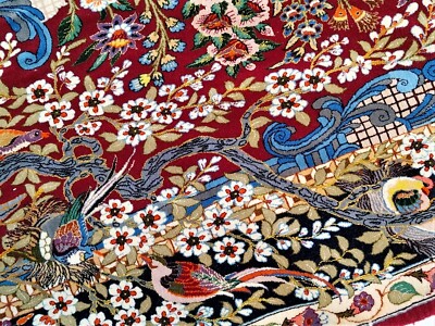 SUPER FINE ANTIQUE HANDMADE MIDDLE EASTERN PRAYER RUG 80 RAJ SILK FOUNDATION