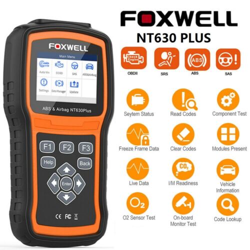 FOXWELL NT630 Plus OBD2 Diagnosegerät ABS SRS SAS Code Reader Automotive Scanner - Bild 1 von 8