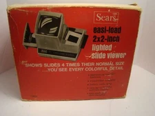 Sears easi-load 2 x 2 inch Lighted Slide Viewer Shows slides 4 x normal size