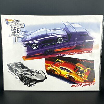 2019 Hot Wheels MARK JONES Convention E SHEET Poster E-Sheet KAFER RACER TWIN MI