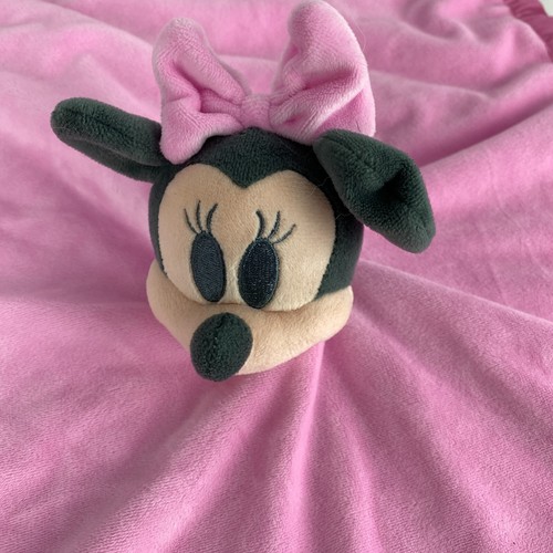 Disney Minnie Mouse Pink Satin Trim Baby Babies Security Blanket Lovey Adorable - Picture 3 of 8