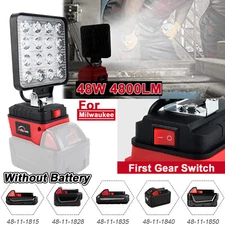 Wireless LED Work Light for Milwaukee M18 18V Battery Cordless Outdoor Lamp