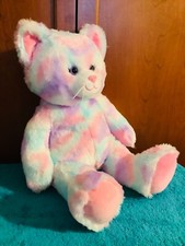 Build A Bear Plush Pastel Swirl Tie Dye Kitty Cat Pink Purple Blue 2017