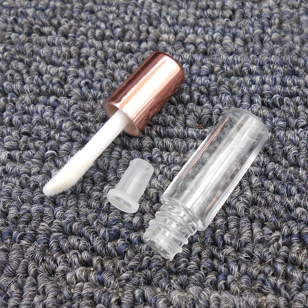 100X 1.2ml Rose Golden Cap Empty Lip Tube Lips Glass Balm Bottle Small Container