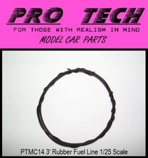 PTMC 14 3’) 1:25 Scale Black Rubber Fuel Line Search LBR Model Parts PRO TECH