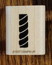 Estampación de bastón de caramelo poste de barbero sello de goma