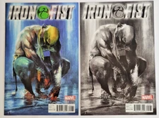 Iron Fist #1 Set - Dell'Otto - Frankie's Comics Exclusive Trade/B&W Variants LTD