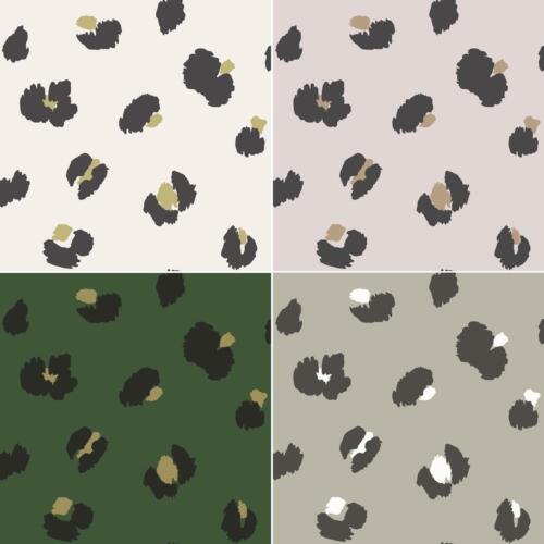 Large Leopard Spot Animal Skin Print Metallic Holden Wallpaper - Various Colours - Picture 1 of 21